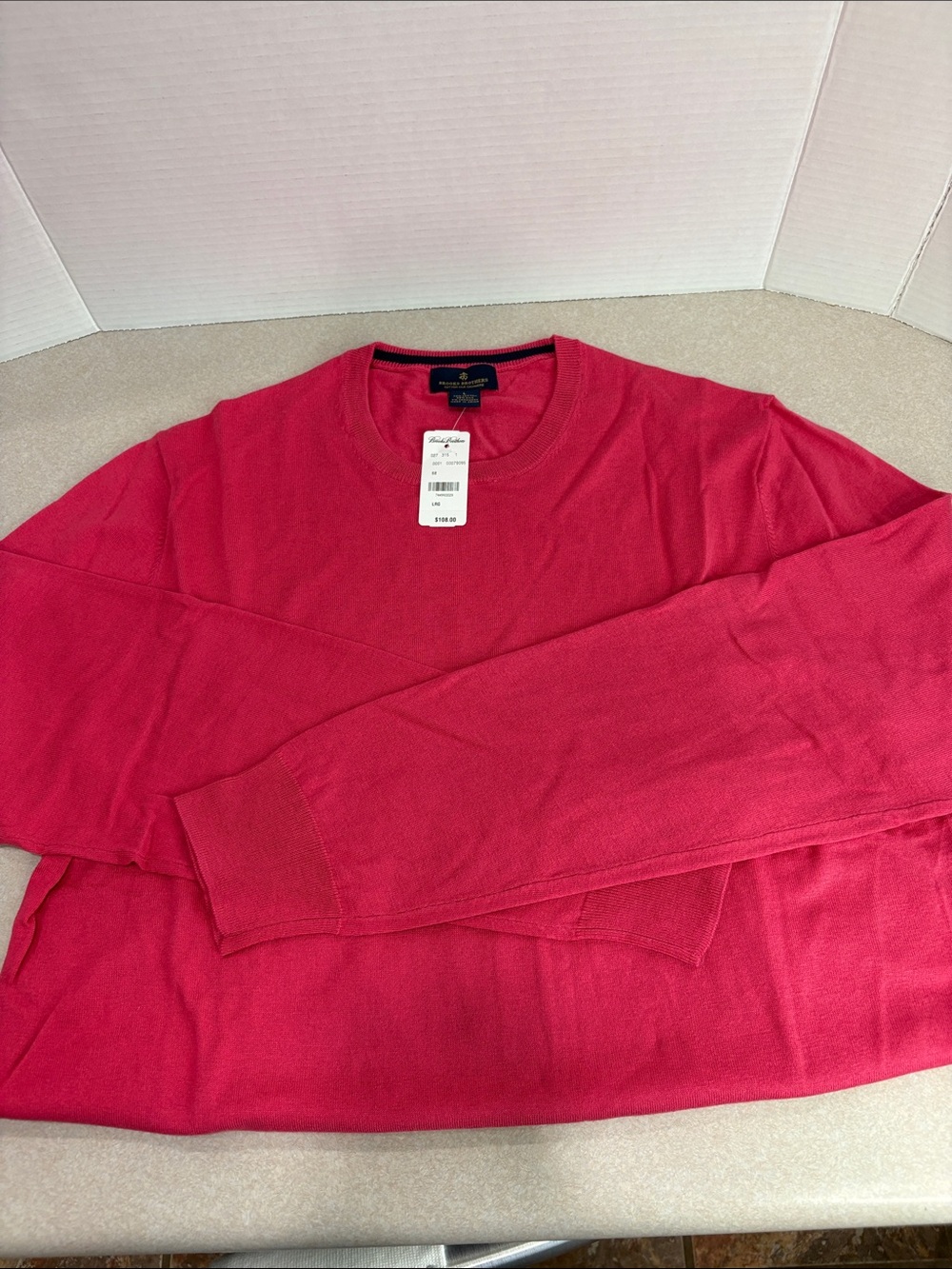 Brooks Brothers Men's Crewneck Sweater in Bright Red